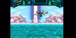 The ocean world level takes place above the surface in stage I and below it in stage II.