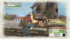 A cool effect seen here is the comic book onomatopoeia that accompanies the on-screen action.