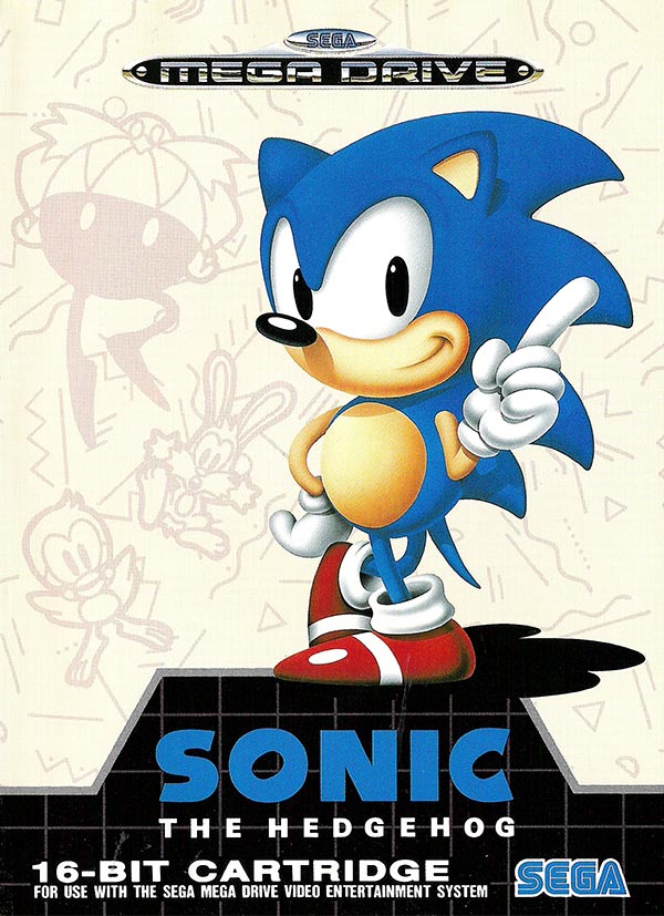 Sonic the Hedgehog 1 Sega Mega Drive Box Art