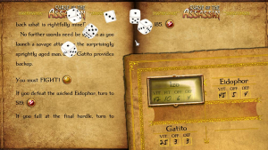 Gamebooks Retrospective Curse of the Assassin Gameplay Screenshot