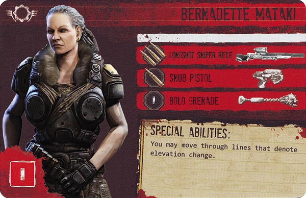 Gears of War The Board Game Custom COG Pack 1 Bernadette Mataki