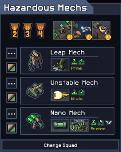 Into the Breach Squad Tier List Hazardous Mechs