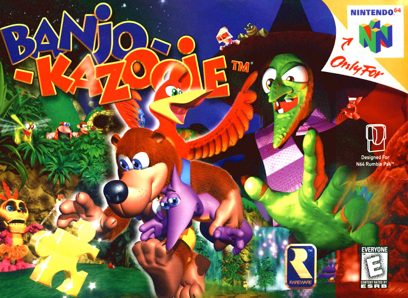 Banjo-Kazooie Nintendo 64 box art