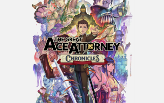 The Great Ace Attorney Chronicles artwork featuring characters from the game.